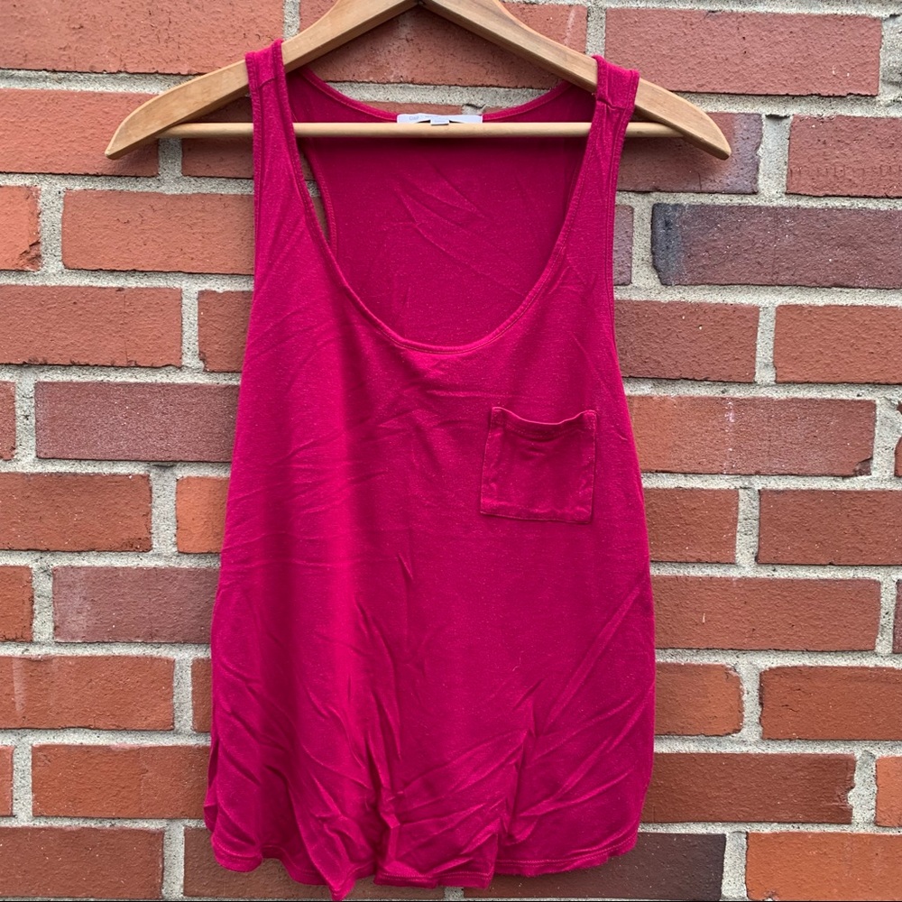 Gap pink cropped tank top- S